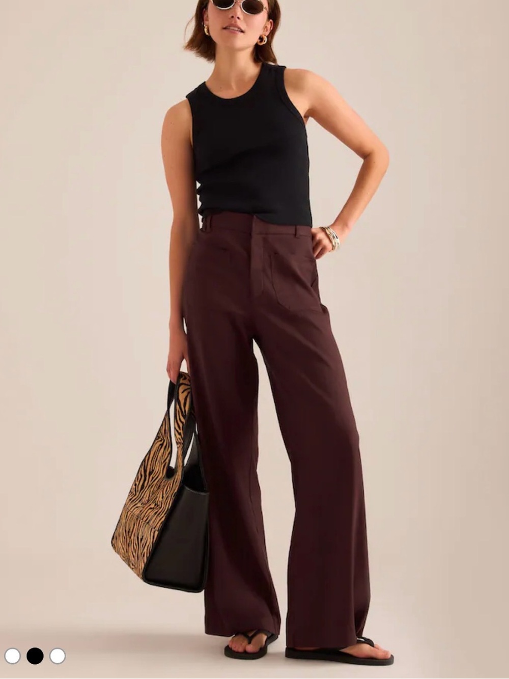 NWT - Maeve Jude Linen-Blend Stretch Trousers - Size 8